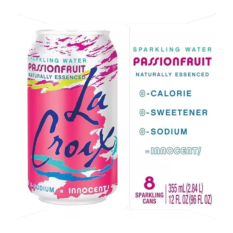 LaCroix Sparkling Water, Passionfruit, 12 Fl Oz (Pack of 8)