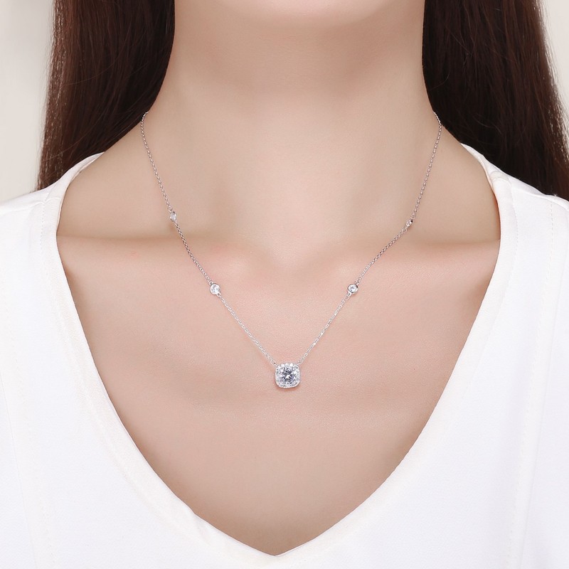 SBLING - Collar con colgante de plata de ley chapada