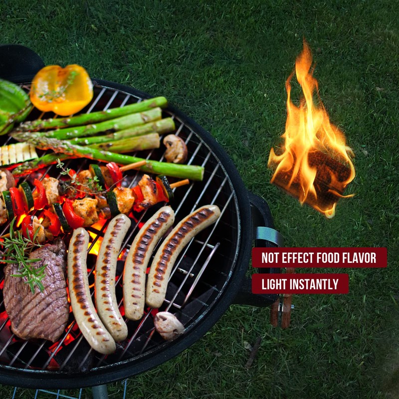 Fire Starter Squares 64 - Fire Starters for Fireplace,Chimney,BBQ Grill,Camping