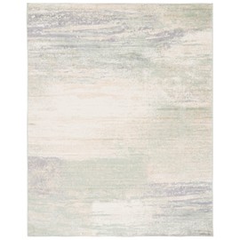 SAFAVIEH Adirondack Collection Area Rug - 8' x 10', Ivory & Sage, Modern Abstract Design, Non-Shedding & Easy Care, Ideal for High Traffic Areas in Living Room, Bedroom (ADR112W)