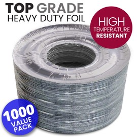 FMP Brands [1000 Pack] Aluminum Foil Stove Burner Covers 7.5 Inch - Disposable Round Oil Drip Pans, Liner for Kitchen Stovetop, Electric Bib, Cooktop Replacement Guard, Gas Range Protectors