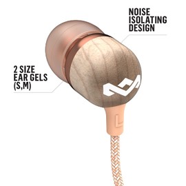 House of Marley Smile Jamaica Wired Noise Isolating Headphones with Microphone - Copper