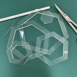 Patchwork Templates Hexagon | Laser Cut Acrylic Guide | Quilting Guide | Sewing Template