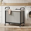 WOWLIVE Laundry Hamper 3 Section, 120L Rolling Laundry Basket with