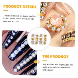 FOMIYES Nail Chain Rhinestones Manicure Charms for Elegant Nail Art Accessories Shiny Punk Style Decoration for Women for Personal and