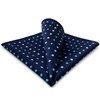 SHLAX&WING Men's Silk Fashion Dot Blue Pocket Square, blue