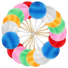 Ciieeo 30Pcs Silk Christmas Ball Ornaments Colorful Satin Ball Christmas Tree Hanging Decor Colored Shatterproof Bulbs Luxury Baubles Holiday Party Favor Random Color