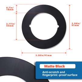 Vizava 2 Pcs Upgraded Door Knob Plates with Double-Sided Tape –Thick Stainless Steel Scar Plates for Deadbolts & Knobs, Durable Lock Hole Covers for Fixing Loose Knobs and Damaged Areas(Matte Black)