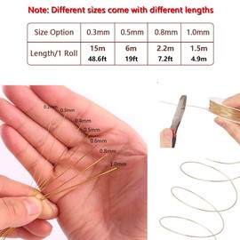 Premium Copper Craft Wire for Beading & Jewelry Making – DIY Sculpting, Wrapping, Art Projects (Copper 2-Spool Set, 0.5mm Spool (6 Meters))