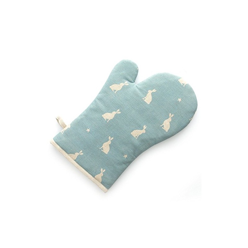 Dexam Rushbrookes Stargazing Hare 100% Cotton Oven Gauntlet,Blue,33 x 20