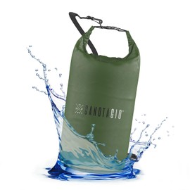 Canotagio Bolsa Impermeable. Mochila a Prueba de Agua para Senderismo y Deportes Acuáticos. Bolsa Seca Disponible en 5, 10, 20 y 30 Litros. Dry Bag. Waterproof Bag Backpack (Verde Militar, 5 Lts)