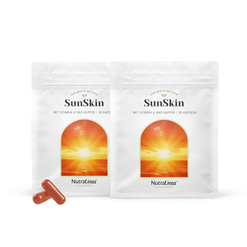 NutraLinea SunSkin Natürlich gebräunte Haut ohne Sonne, 2x 30 Kapseln