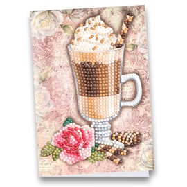 Ideen mit Herz Diamond Painting Greeting Card | DIN B6 (11.5 x 16.5 cm) | 370 g/m² | Includes Envelope & Tools (Iced Coffee)