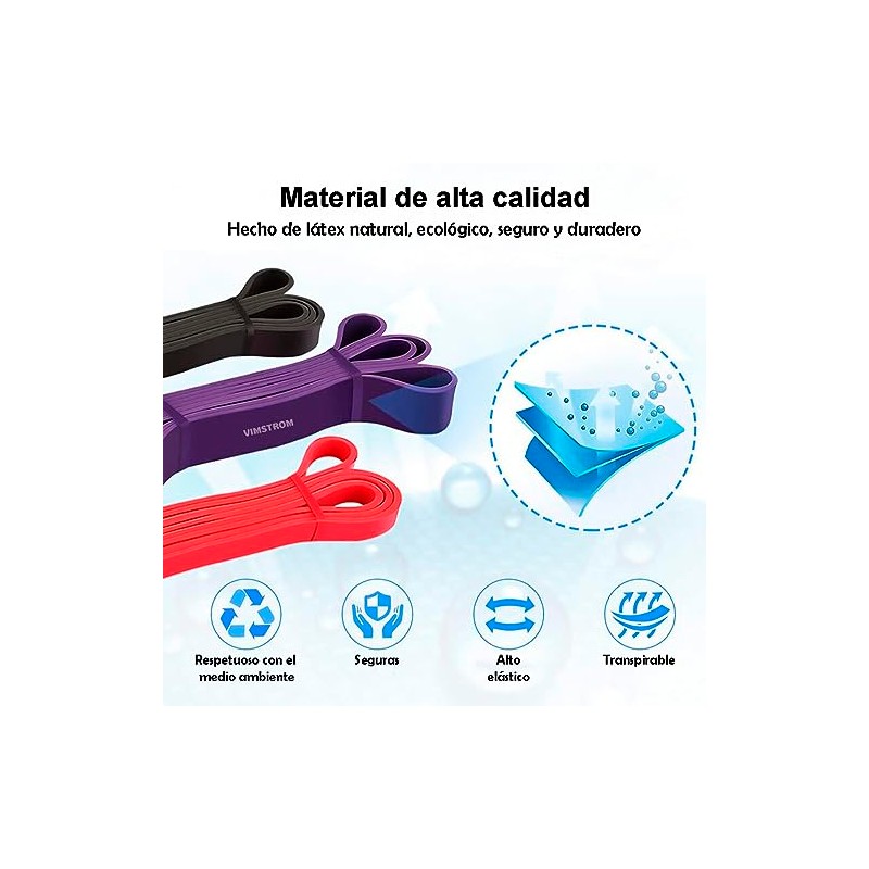 Vimi Bandas Elásticas De Resistencia para Dominadas 4 Niveles