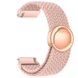 Issinlky 18 mm 19 mm 20 mm 22 mm Nylon Braided Bracelet, Quick Release Elastic Round Buckle Bracelet for Women Men, 22 mm