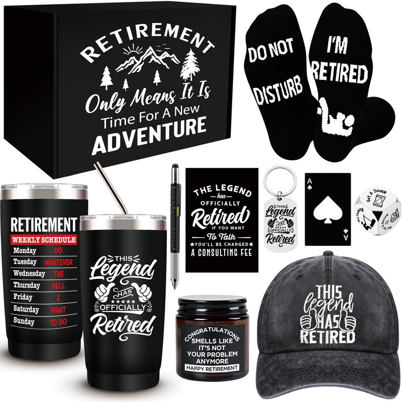 SIXVALA SIXVALA 10 Pcs Retirement Gifts for Men 2025, This