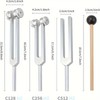 128Hz Tuning Fork, Portable Tuning Fork with Storage Bag, Professional