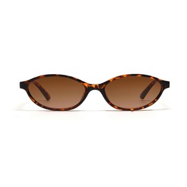 qinqilanqi-S Retro Oval Sunglasses for Men & Women - 90s Vintage Cat Eye Sunglasses, Classic Retro Glasses with UV Protection, Leopard tee