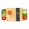 Ecozoi Bamboo Cutting Board with Containers, Large Wood Cutting Board