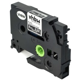 vhbw Schriftband-Kassette Ersatz für Brother TZE-315 für Etiketten-Drucker 8m x 6mm Weiß auf Schwarz