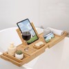 XcE Bamboo Bathtub Caddy Tray - Expandable to 41 Inches