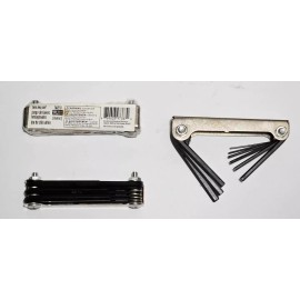 ToolWorks 9pc Folding Pocket Metric Hex Key Allen Wrench Set 1.27 1.5 2 2.5 3 4 5 5.5 6 mm