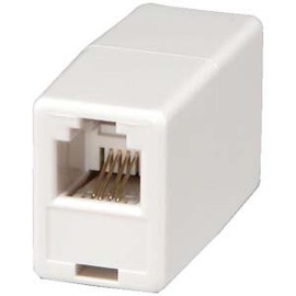 NAC Wire and Cables RJ11 Modular Inline Coupler Reverse, White