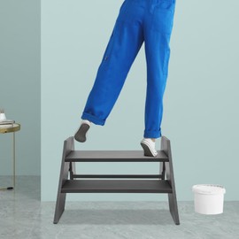 3 Step Folding RV Steps,Steps with Handrail, Step Ladder, Anti-Slip RV Stairs Outdoor, Pool Ladder Above Ground for Safety in and Out of RV, Camper, Mobile Home, Pool (2 Step)