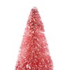 TOYANDONA 8pcs Bottle Brush Christmas Trees Pink Mini Christmas Trees