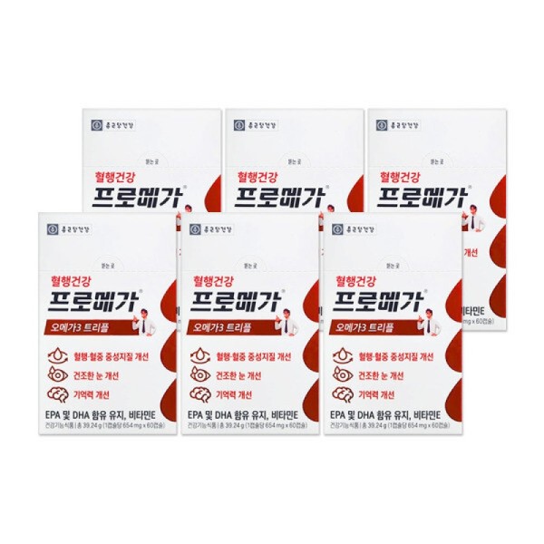 Promega Omega 3 Triple 654mg 60 Capsules 6ea/mj / 프로메가