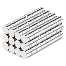 160 imanes pequeños para refrigerador de tierras raras, 0.236 x 0.118 in | Pequeños imanes redondos de neodimio, fuertes y multiusos para refrigerador