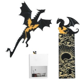 Acrylic Bookmark Set of 2, Fourth Wing Merchandise with Dragon Design, Double-Sided Pattern for Book Lovers, Fourth Wing Bookmarks, Forth Wing Book Merch, Bookshelf Decor for Boys and Girls