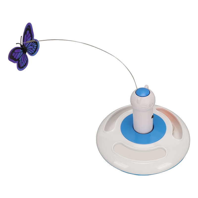 Automatic Electric Rotating Butterfly Toy Funny Cat Teaser Toys with