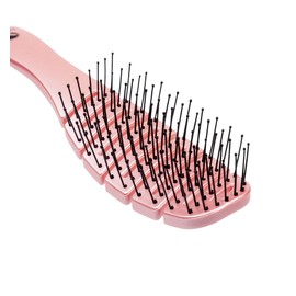 CALISTA Smoothie Hair Brush | Vented Design & Flexible Bristles Work in Wet & Dry Hair | Ergonomic Handle Detangles Without Pulling | Pain-Free | All Hair Types (Pink)
