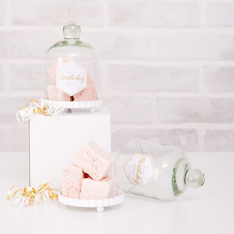 Weddingstar Inc. Mini W/White Base Glass Bell Jar, 3'' x