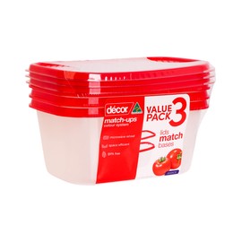 Décor MATCH-UPS BASICS OBLONG RED 1L 3PK