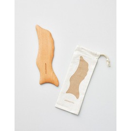 Aromatica [아로마티카] 나무 돌고래 페이스 바디 마사지 툴 + 파우치 포함 [Aromatica] Wooden Dolphin Face Body Massage Tool + Pouch Included
