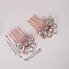 Teyglen Simple Rhinestones Crystal Bride Wedding Hair Comb Set Hecho