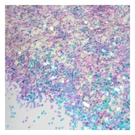 Iridescent White Chunky Glitter 10g 50g 100g Holographic 1mm Resin Craft Cosmetic Nail for Art Body AB Sparkly Shimmer Festival Beauty Christmas Face Paint Sequin Cards Winter Wonderland (100g)