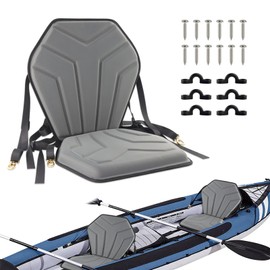 Universal Kayak Seat with Back Support, Comfortable Deluxe Sit-On-Top Canoe Seat Compatible with Kayaking Canoeing Rafting Fishing