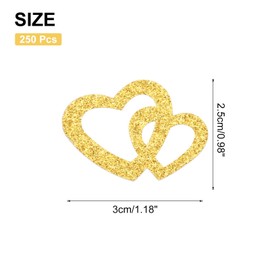 sourcing map 250Pcs Stars Confetti Glitter Confetti Table Confetti Decor for Party Wedding Festival Decorations,0.98x1.18Inch,Gold
