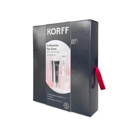 Korff Eye Zone Box – Behandlung gegen Augenringe glättend und feuchtigkeitsspendend für die Augenpartie – Geschenkidee – Augenzone Taschen und dunkle Ringe 15 ml als Geschenk – Gesichtsserum Collagen