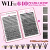 WLF Lash Clusters, 640 Pcs 2 Style 30D+40D Natural Cluster