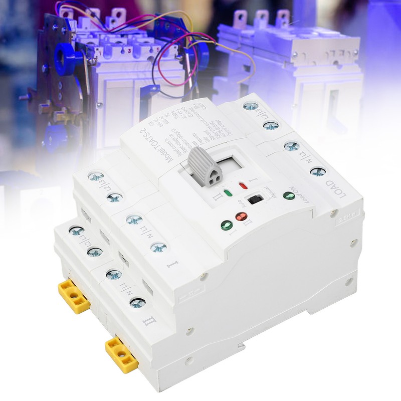 Dual Power Automatic Transfer Switch 4P 63A Emergency Generator Changeover