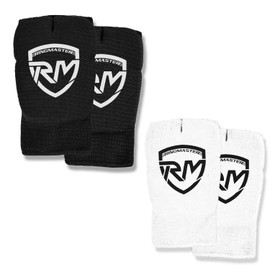 RingMaster Sports Elastic Hand Pads Mitts Slip on Martial Arts Karate Unisex (Black, Small)