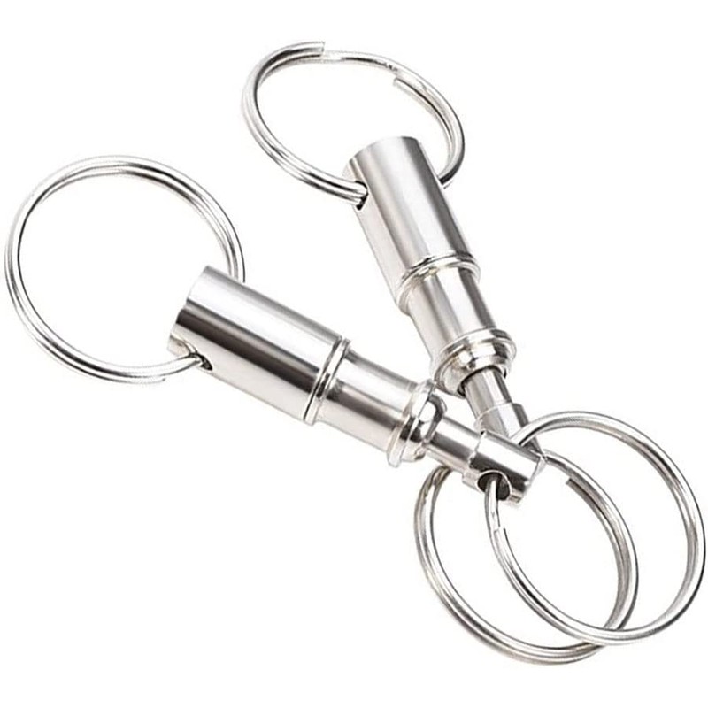 Norhogo 6 pieces key rings with quick release, removable key