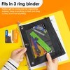 BAZIC Pencil Pouch 3 Ring Binder Pouch w/Rivet Enforced Rings