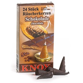 Knox Chocolate Scented Incense Cones, Pack of 24, Made in Germany