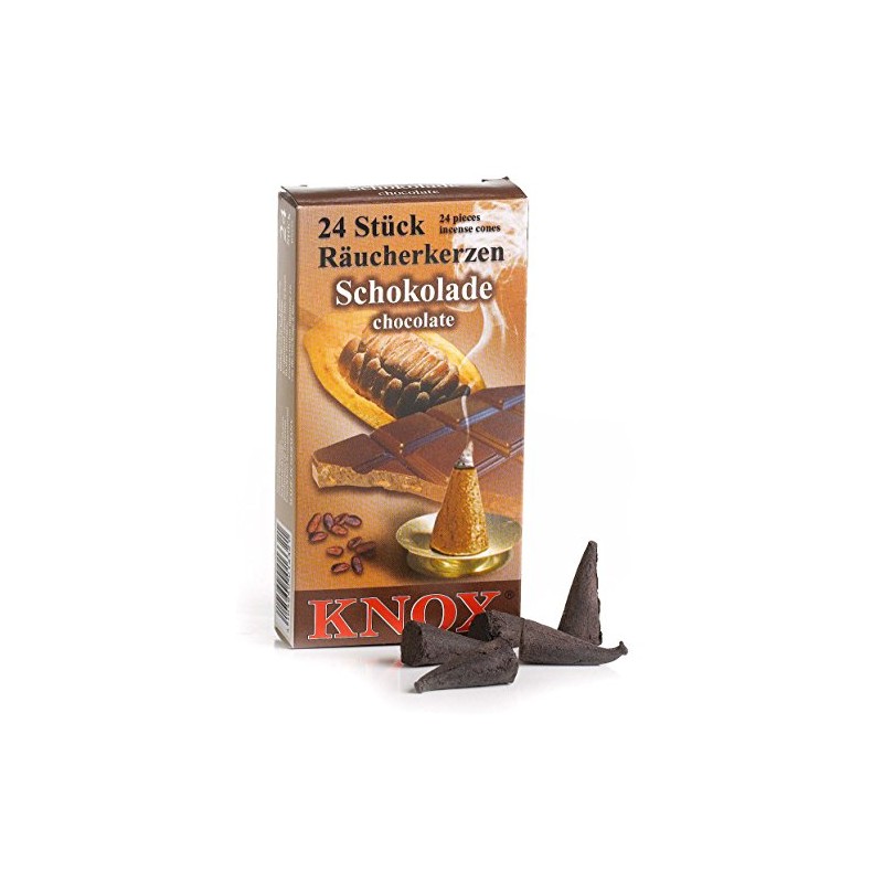 Knox Chocolate Scented Incense Cones, Pack of 24, Made in