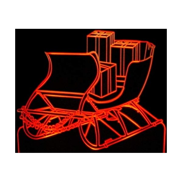 ValleyDesignsND Santas Christmas Sleigh Santa (Add Your Family Name etc)